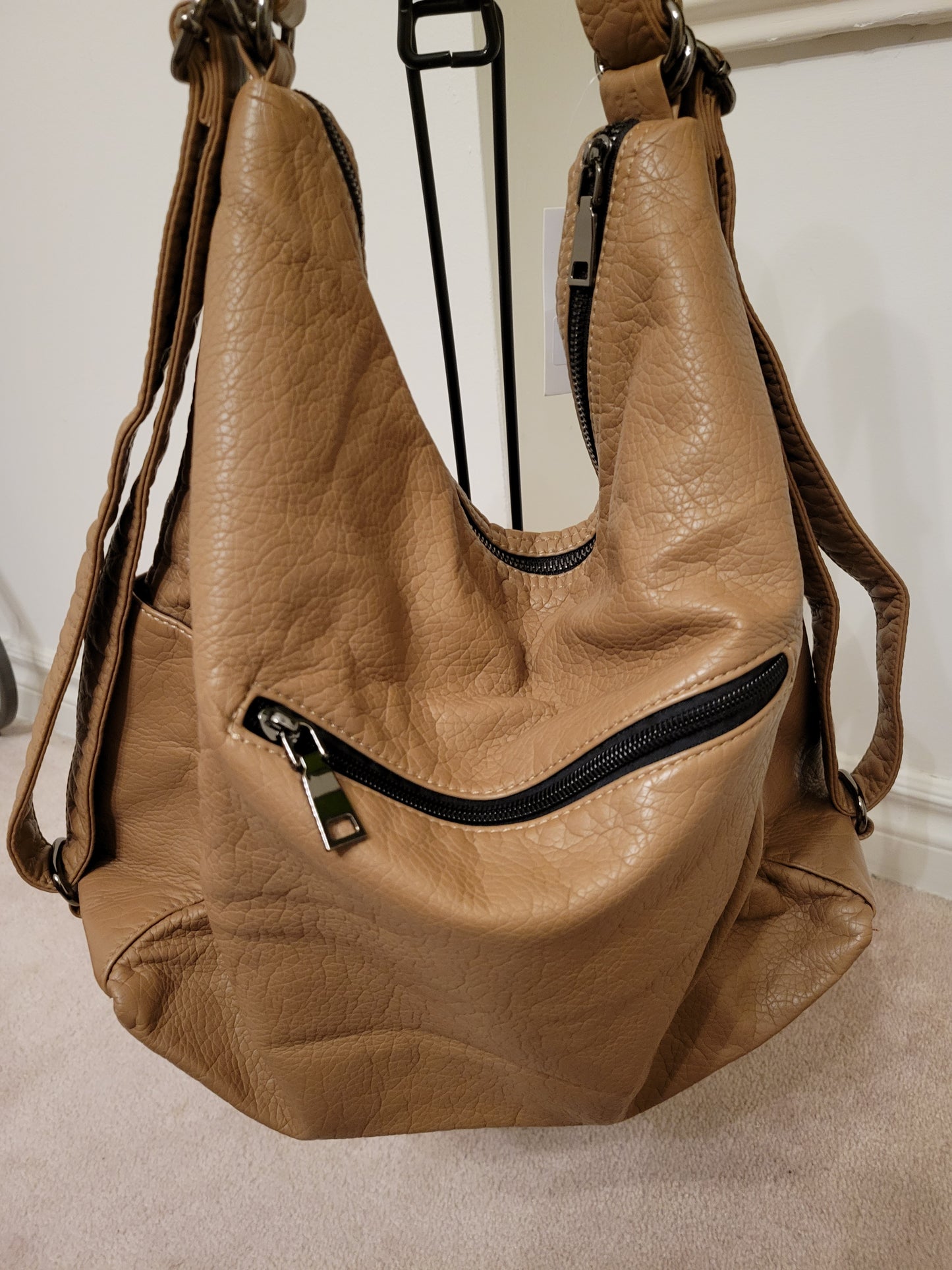 Leatherfeel Basic Color Versatile Bag Soft Polyurethane (Khaki)