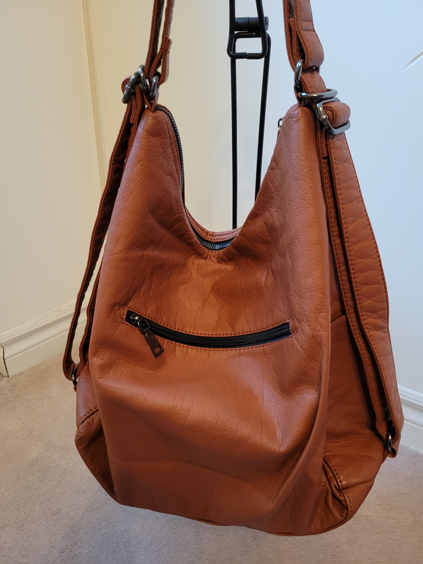 Leatherfeel Basic Color Versatile Bag Soft Polyurethane (Tan)