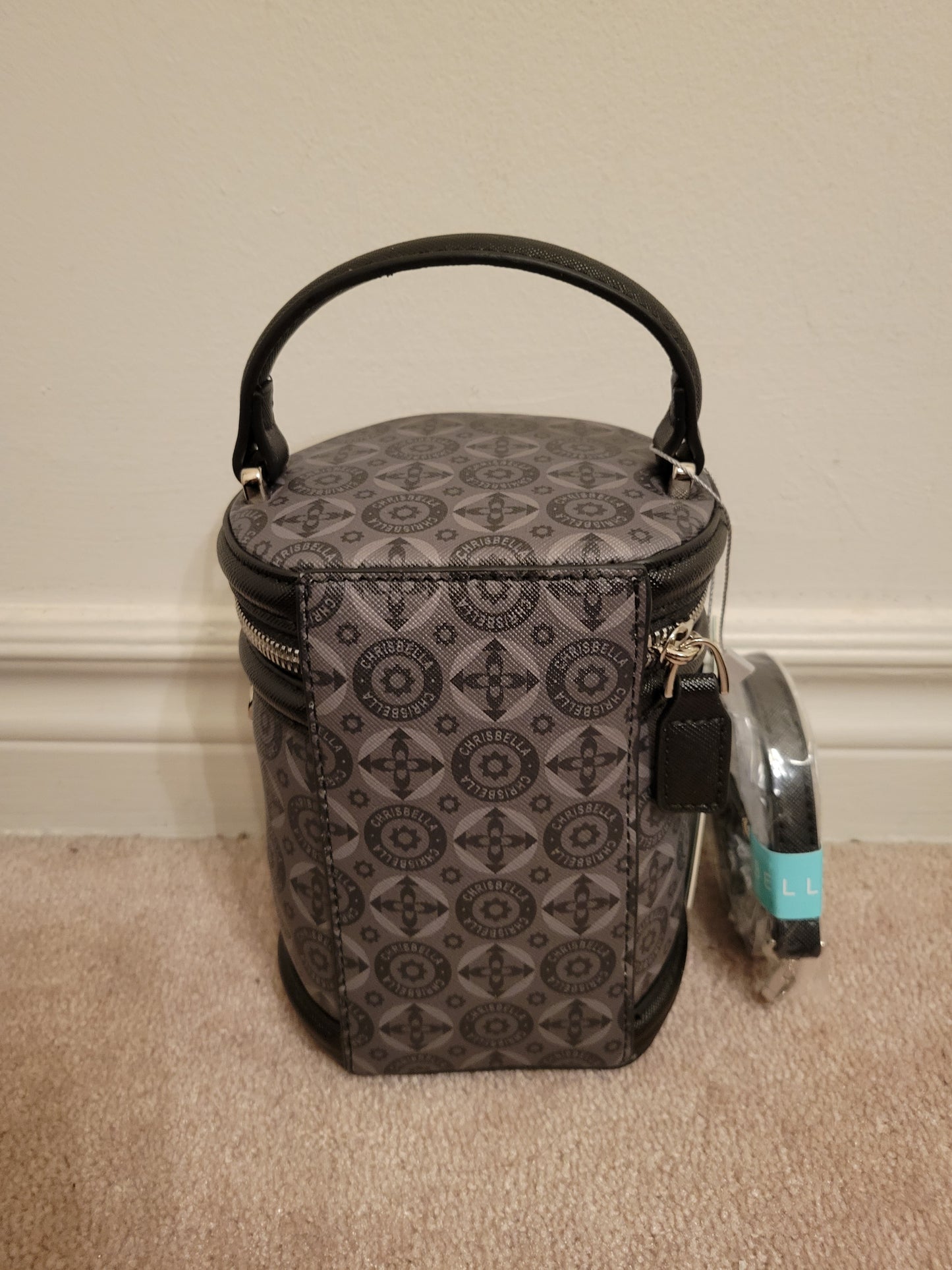 Cute Barrel Shape Bag: Single Compartment Polyurethane (BlackMulti)